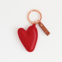 Red Heart Shaped Keyring By Caroline Gardner